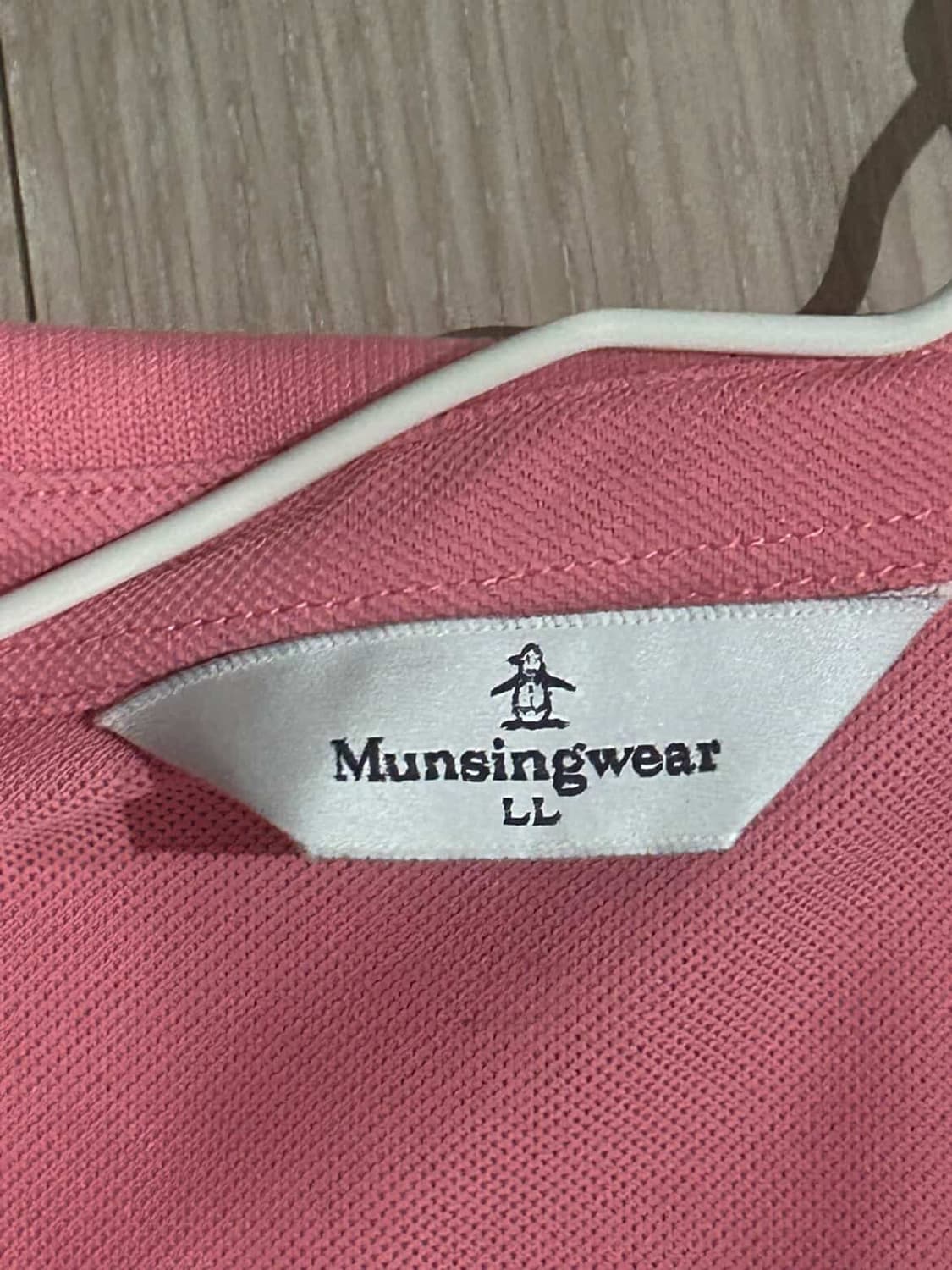 먼싱웨어 Munsingwear 펭귄 로고 핑크 카라티 LL / 골프 상품이미지2