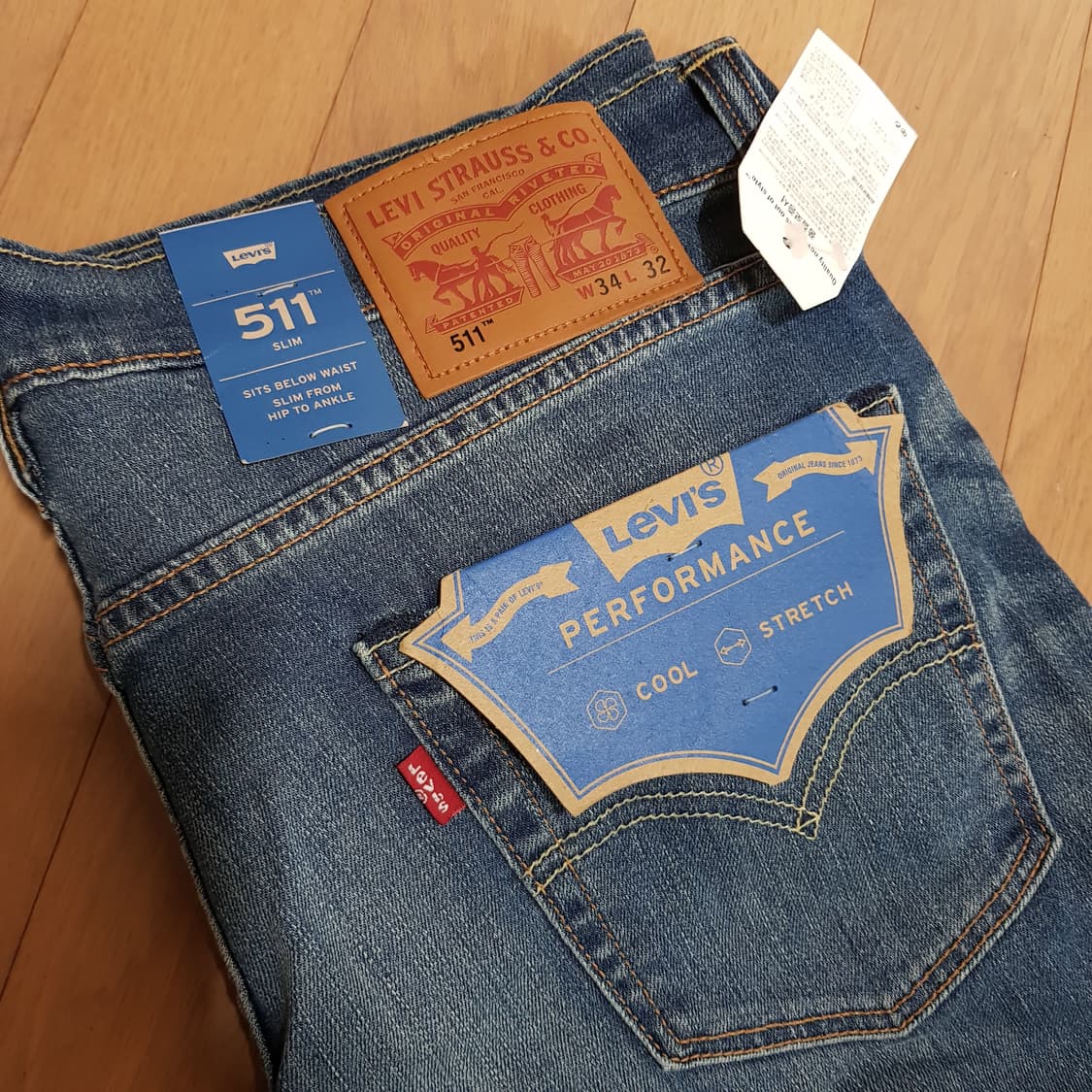 34인치 새옷/ 리바이스 511 / 쿨 슬림스트레치 청바지/ 2-410하 상품이미지5
