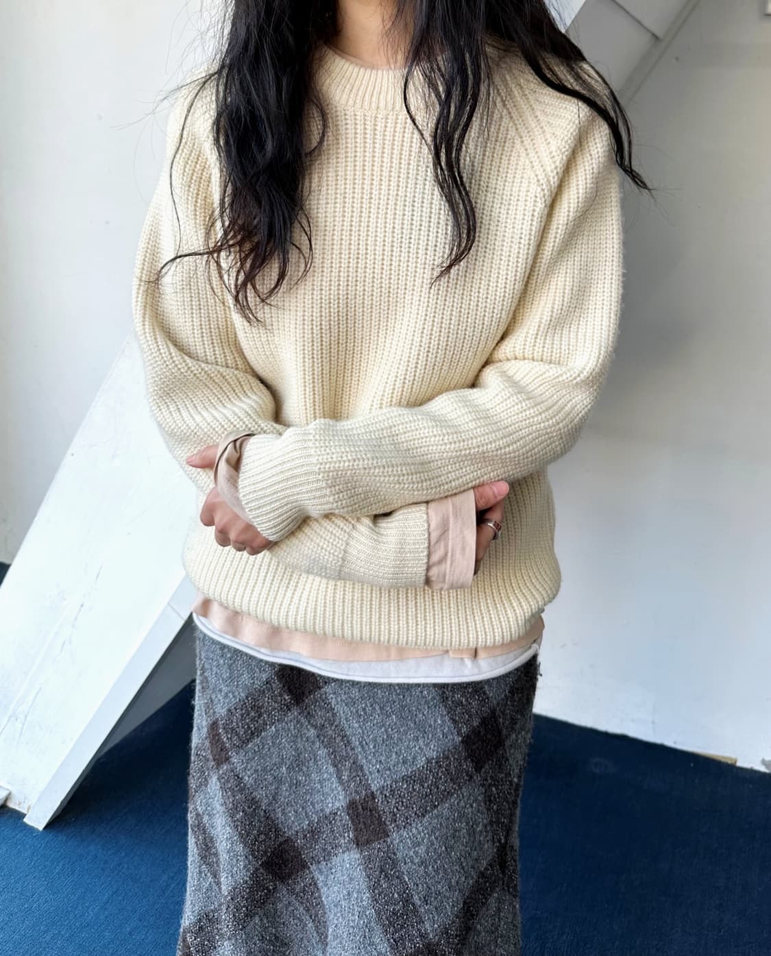 Wool crew neck heavy rib knit P/O 상품이미지8