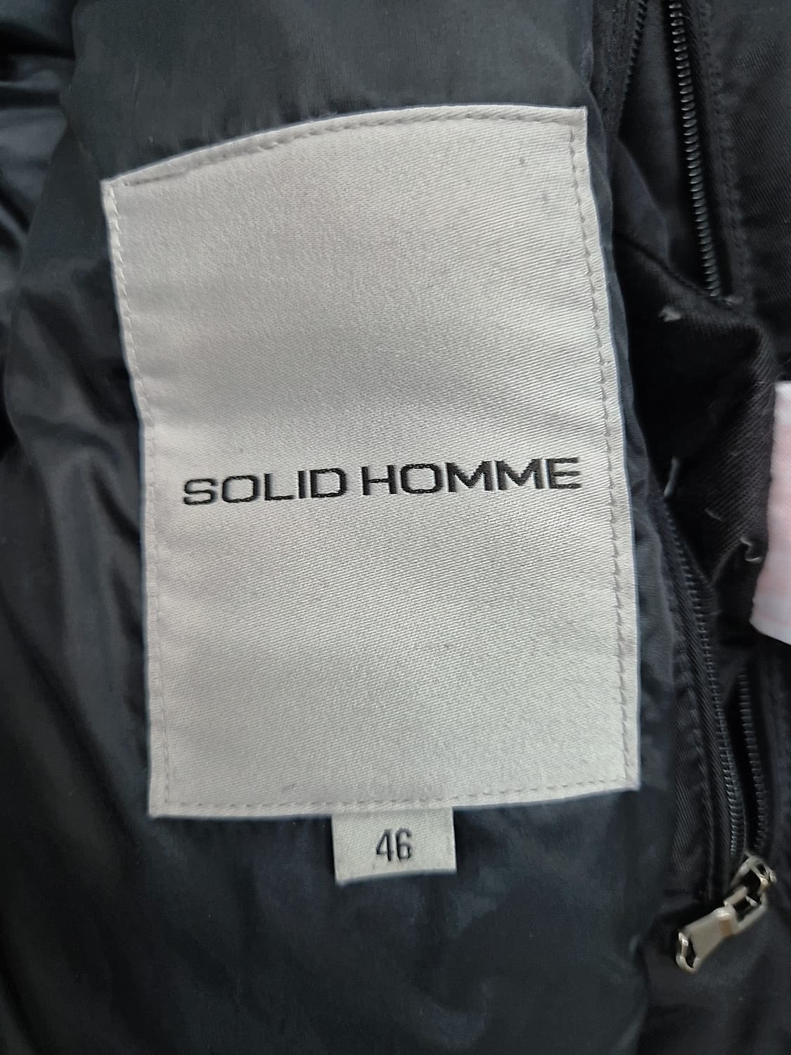 [M]<솔리드옴므>블랙 폭스퍼 점퍼 상품이미지3