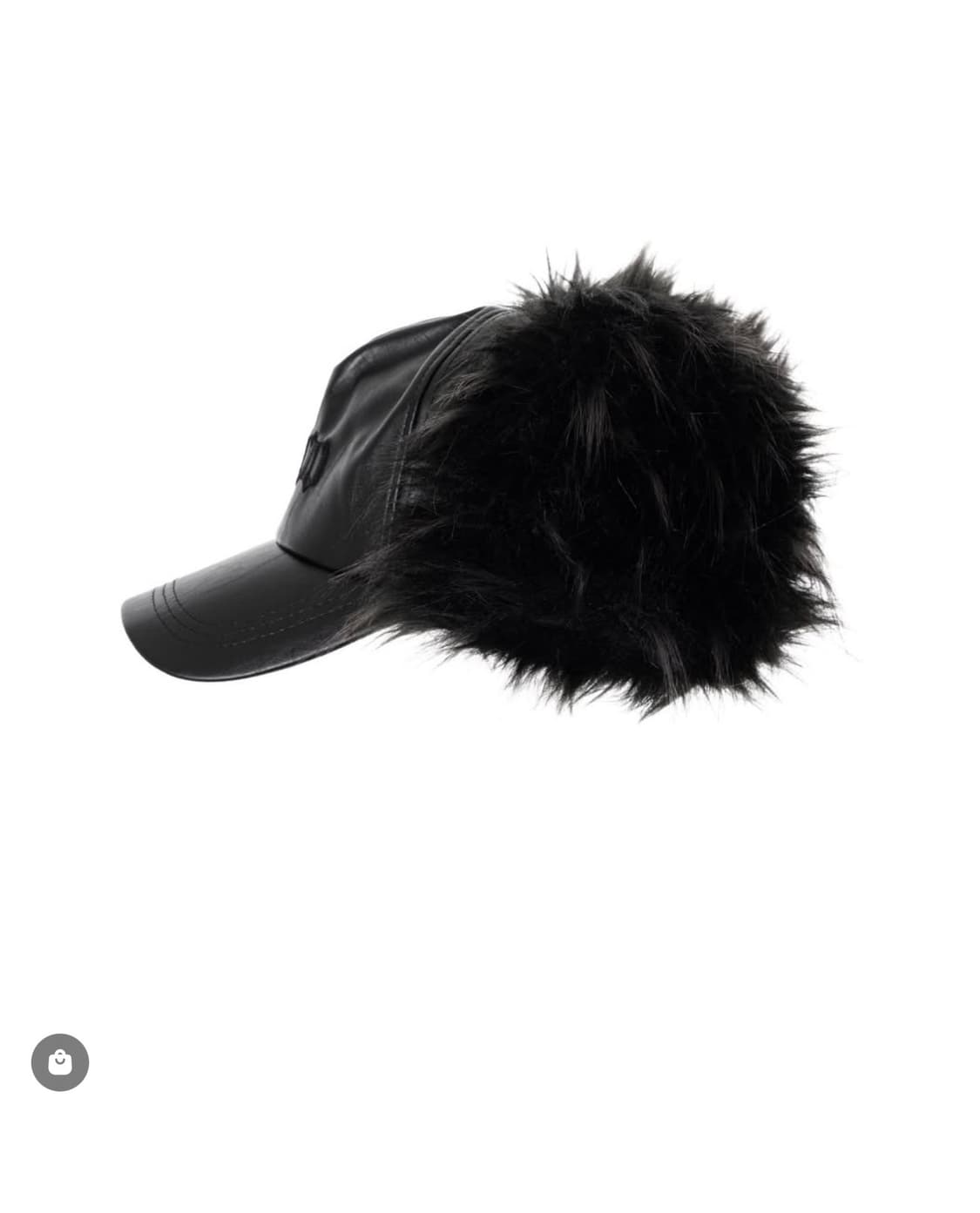 2000 fur earfrap cap(black leather) 상품이미지2