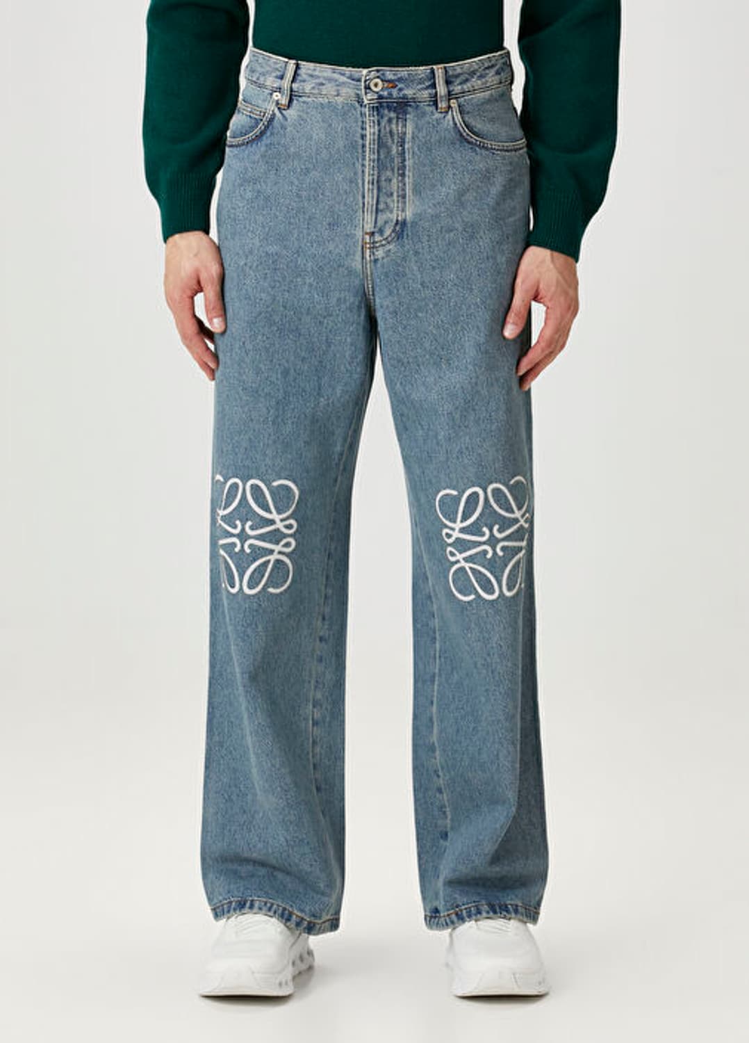 (A+/46) / 로에베 데님 아나그램 배기 데님 진 블루 상품이미지8