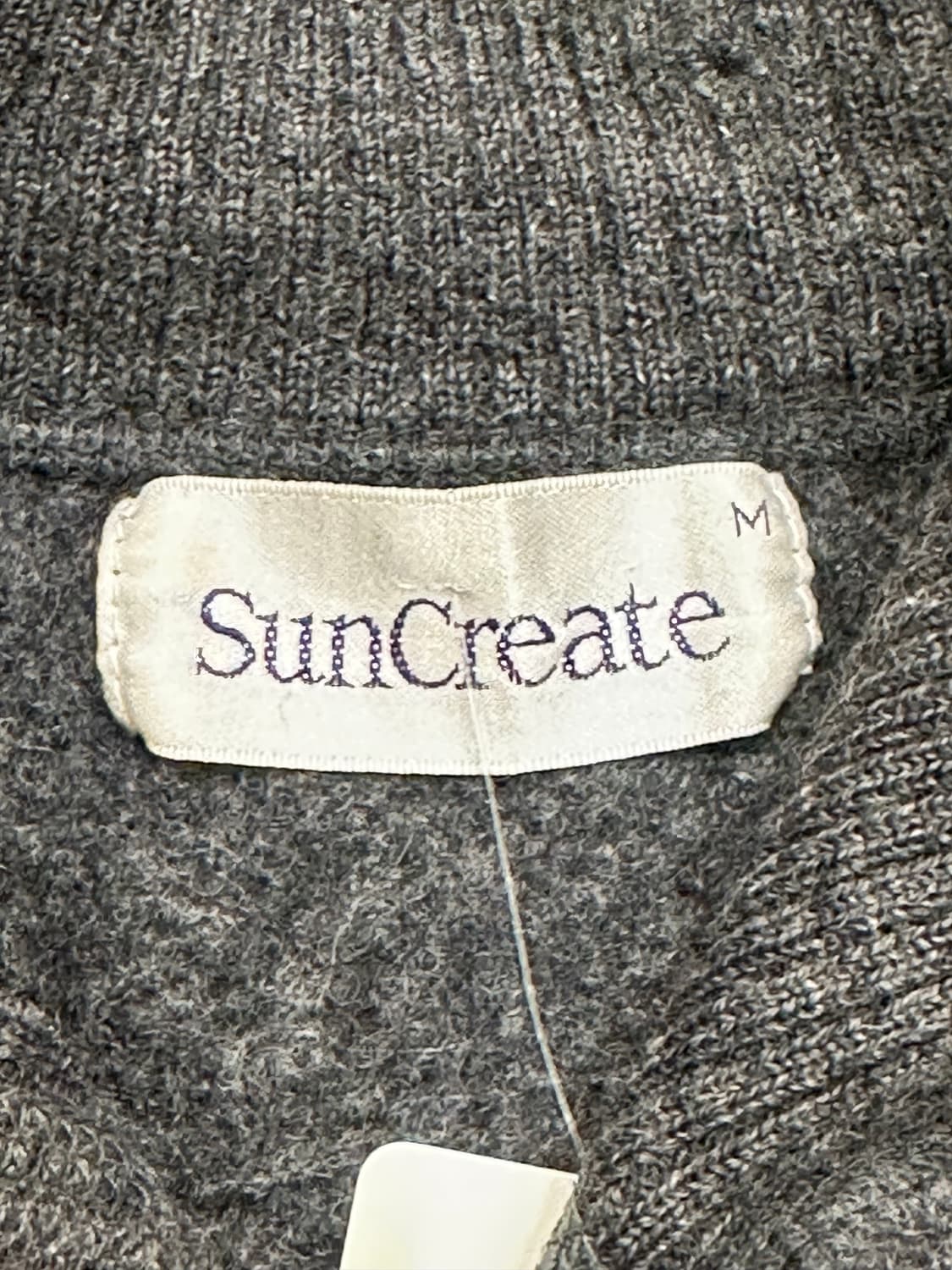 M)SunCreate 빈티지 여성 그레이 울 베스트 상품이미지5