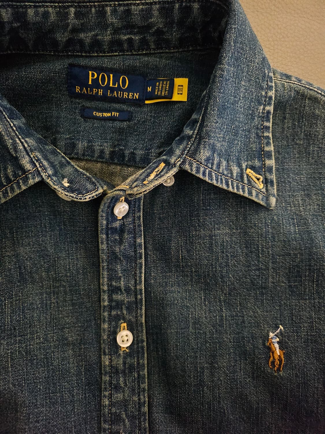 [거의 새것] 폴로 랄프로렌 여성 데님 셔츠 남방 커스텀 M 상품이미지2
