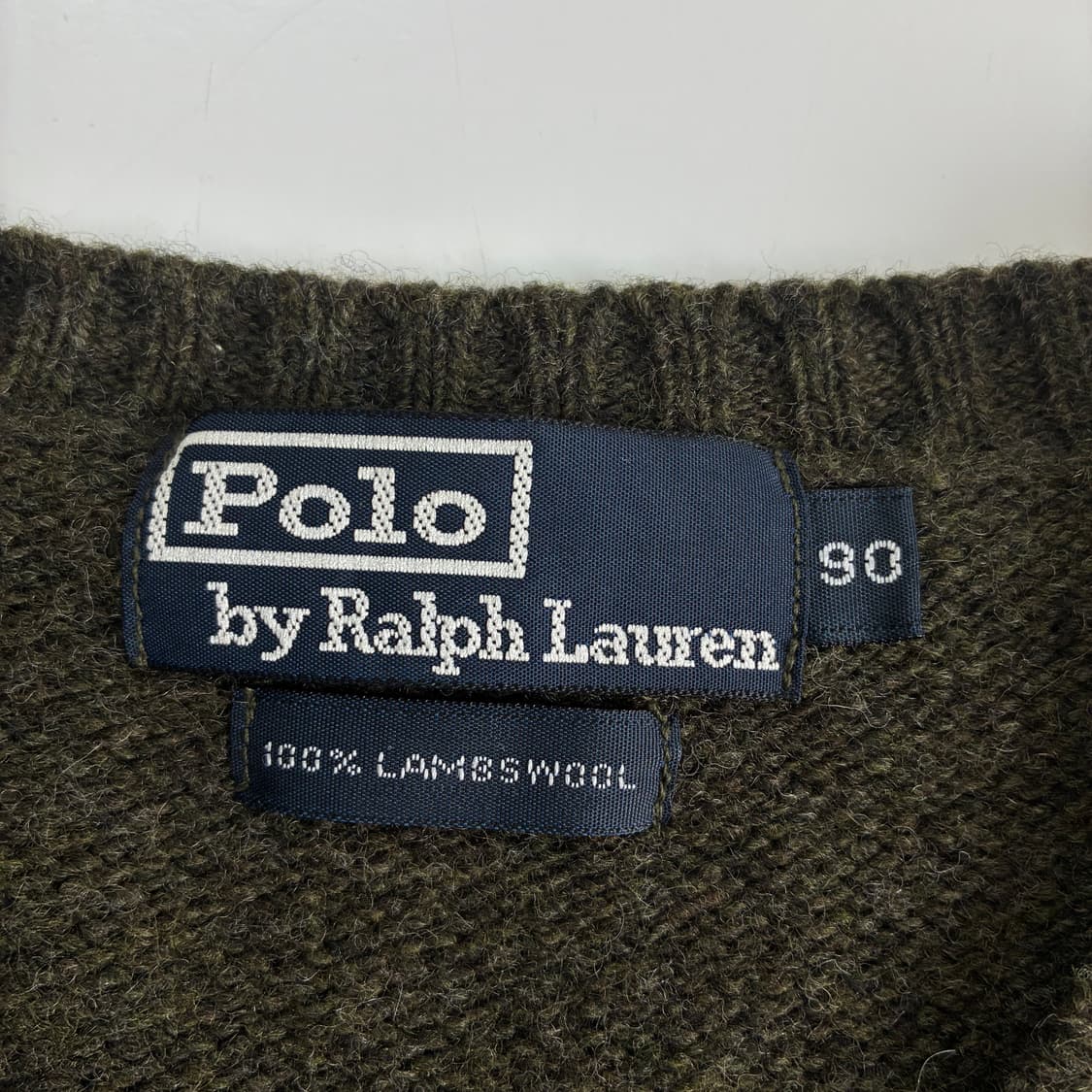 Polo  폴로 랄프로렌 90,s 카키 램스울 니트 상품이미지4