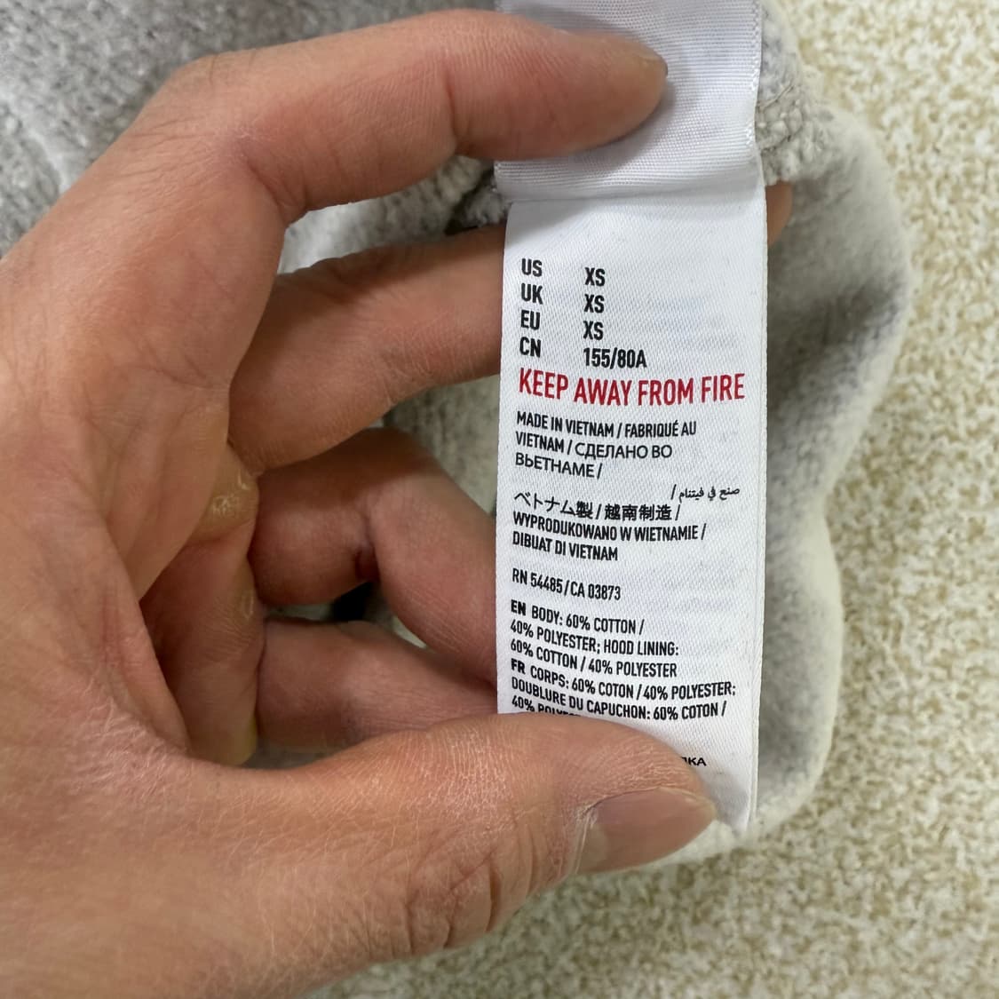 [XS] 아메리칸이글 빅로고 그레이 후드집업 1226T2 상품이미지6