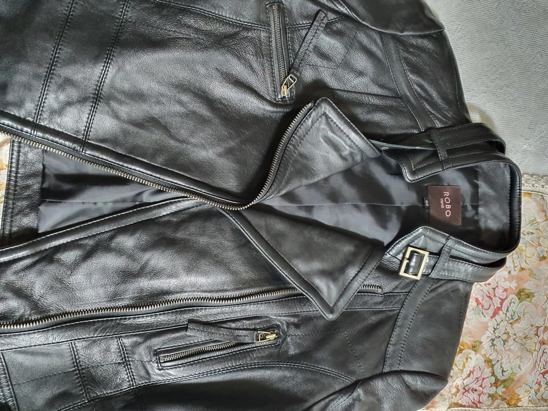 [빈티지] 양가죽 여성 블랙 가죽 라이더 자켓 상품이미지5