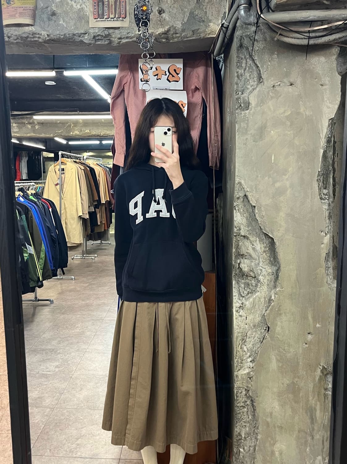 갭 기모 후드티 블랙 XS #csz3155 상품이미지2