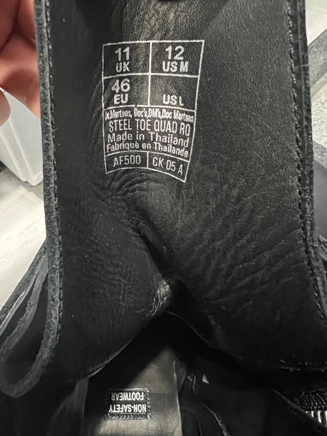 닥터마틴 x 릭 오웬스 쿼드 솔 스틸 토 300 상품이미지4