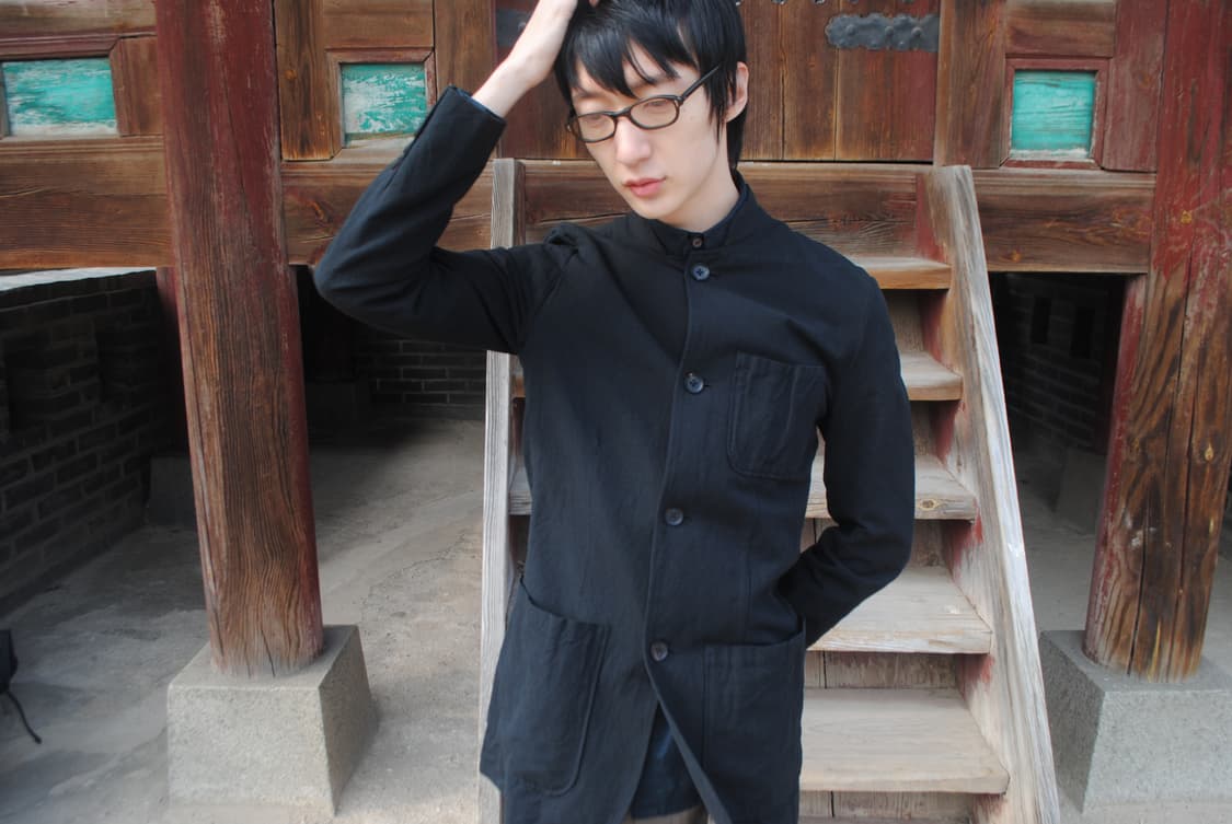 BED J.W. FORD 차이나 카라 린넨 블레이저 상품이미지2