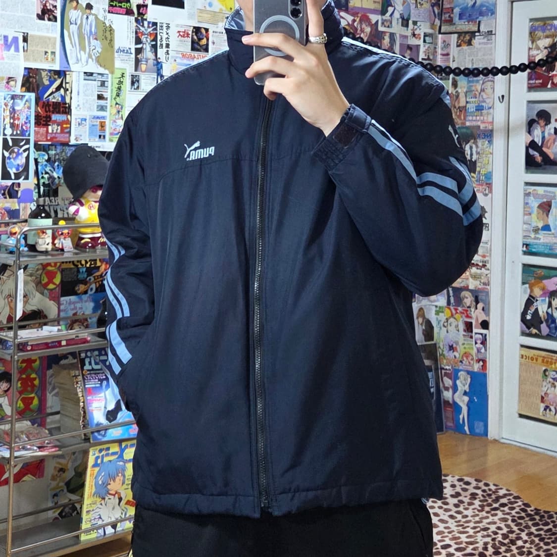 00S 푸마 올드스쿨 누빔 바람막이 점퍼 상품이미지1