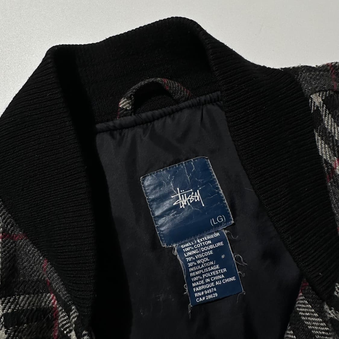 스투시 00‘s 버버리 롤렉스 패러디 체크 블루종 자켓 상품이미지4