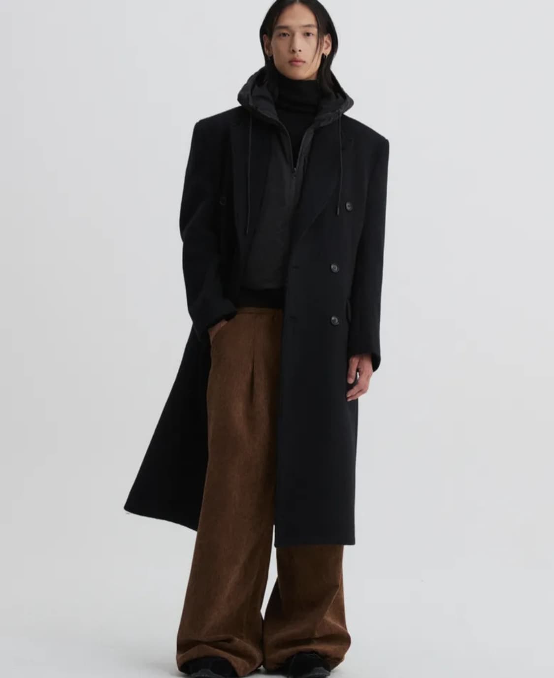 Dnsr 더블코트 블랙 m 새상품 상품이미지1