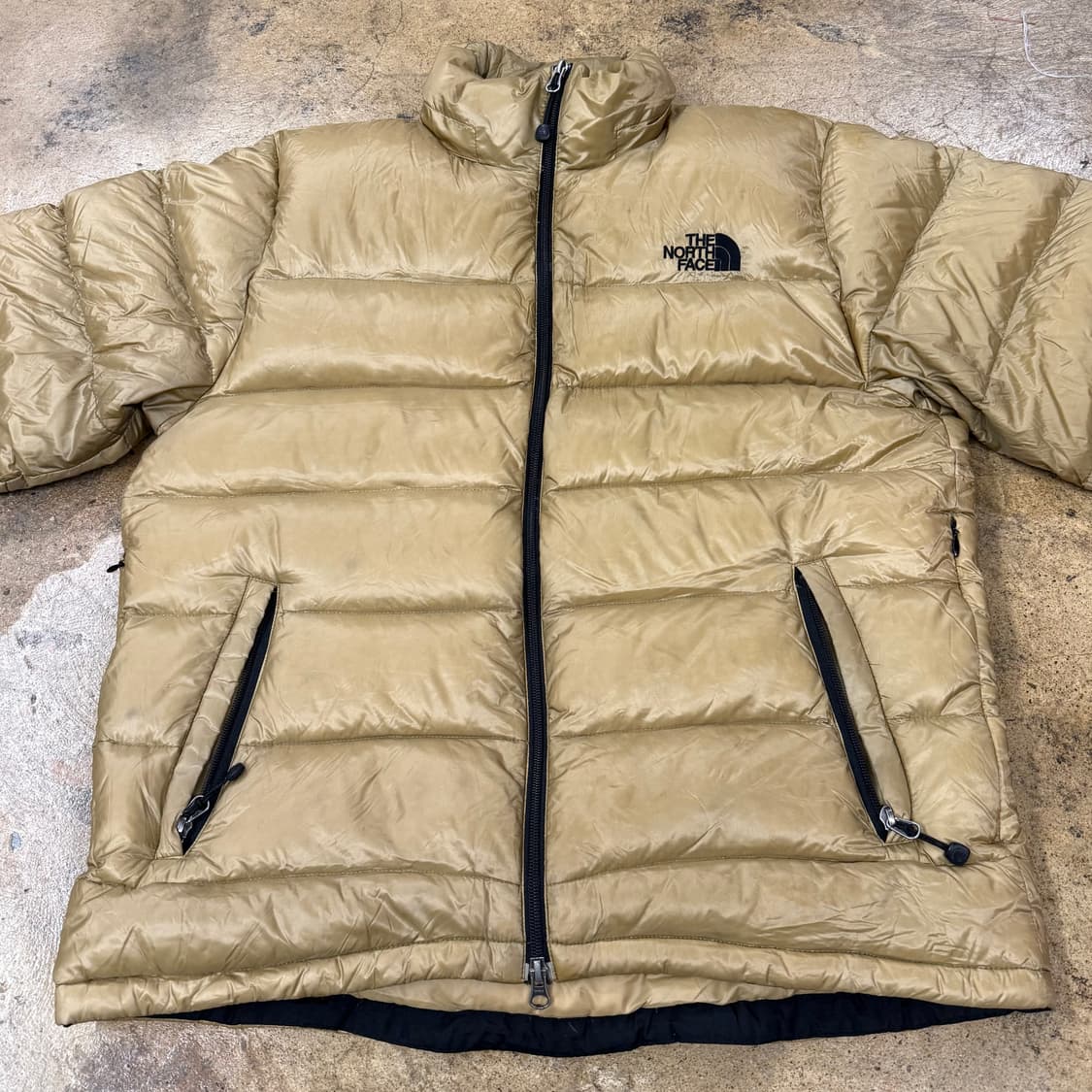 노스페이스 베이지 브라운 숏패딩 100 상품이미지3
