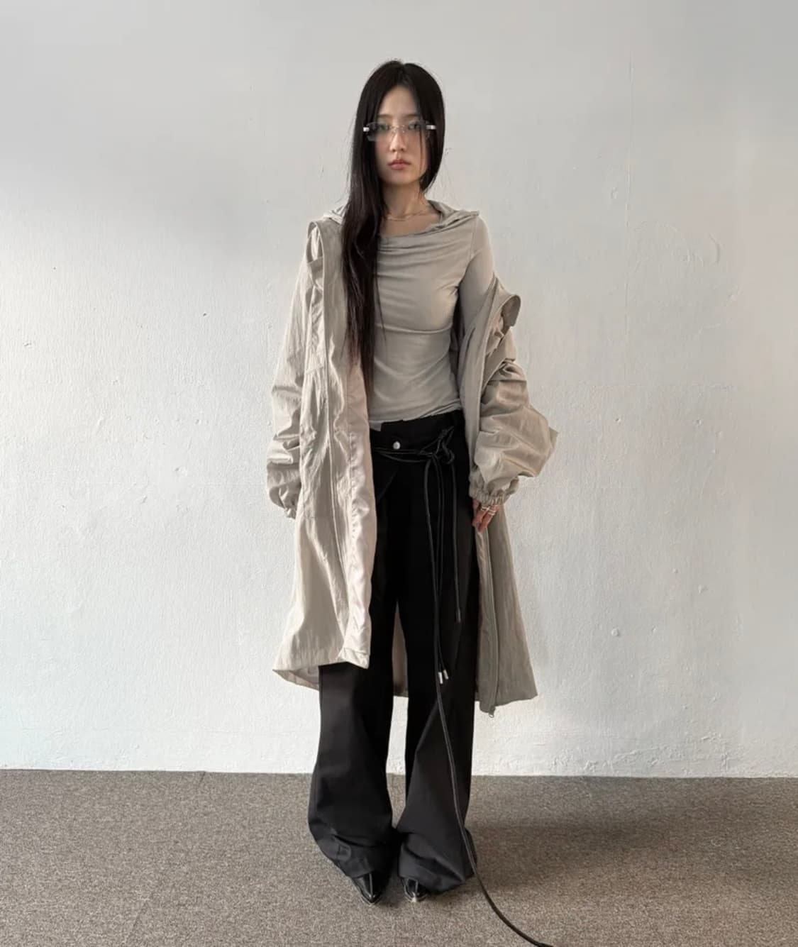 TIE FIELD COAT (UNISEX) BEIGE 상품이미지1