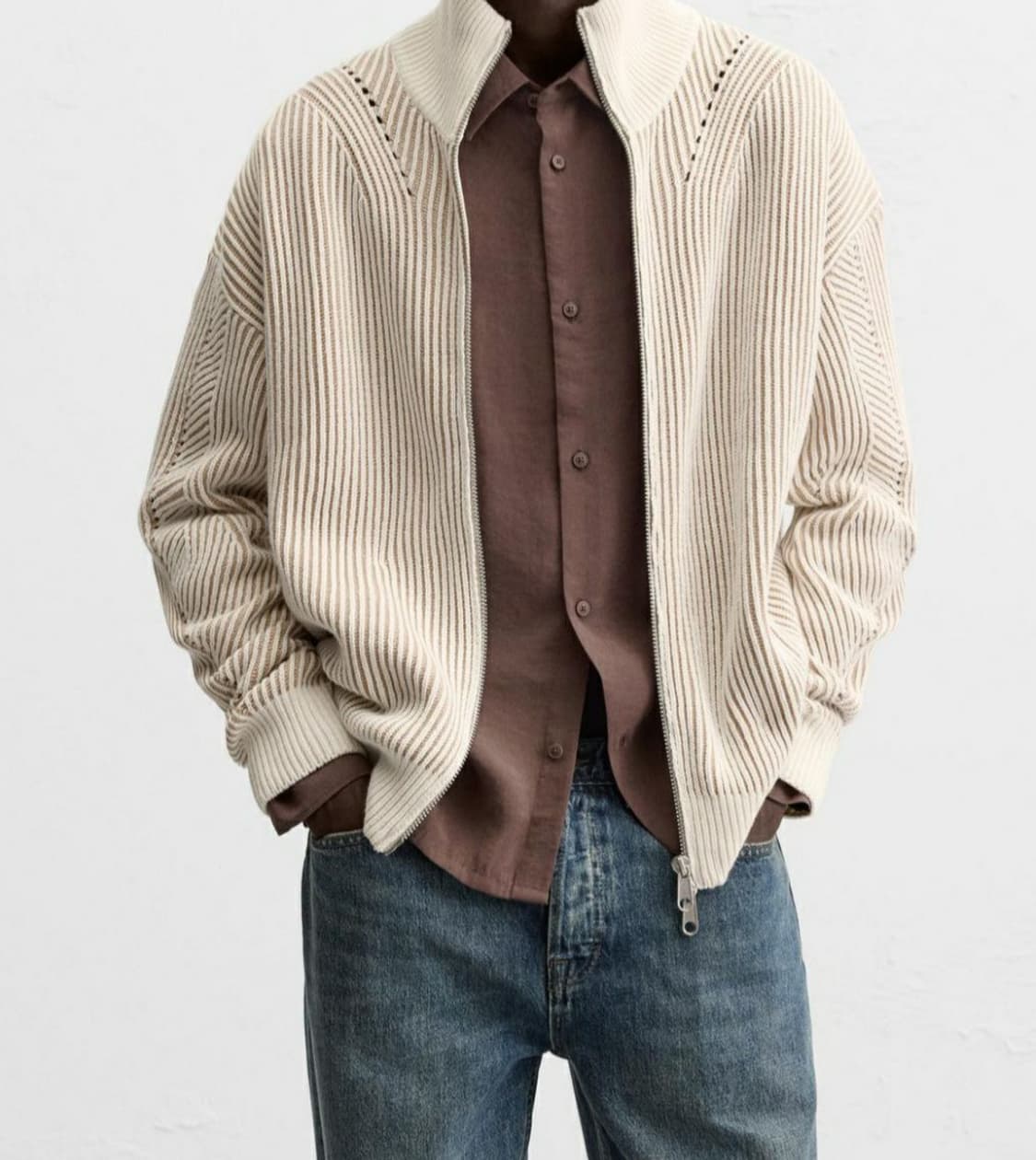 자라 집업 가디건 L 상품이미지2