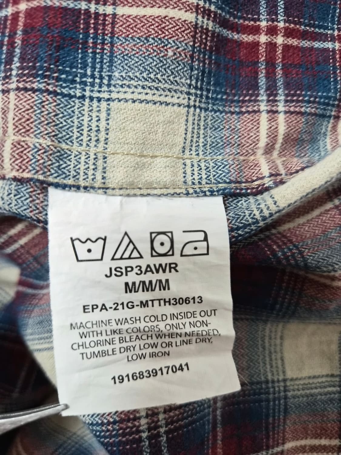 랭글러Wrangler 체크 셔츠 M사이즈 - S293 상품이미지6