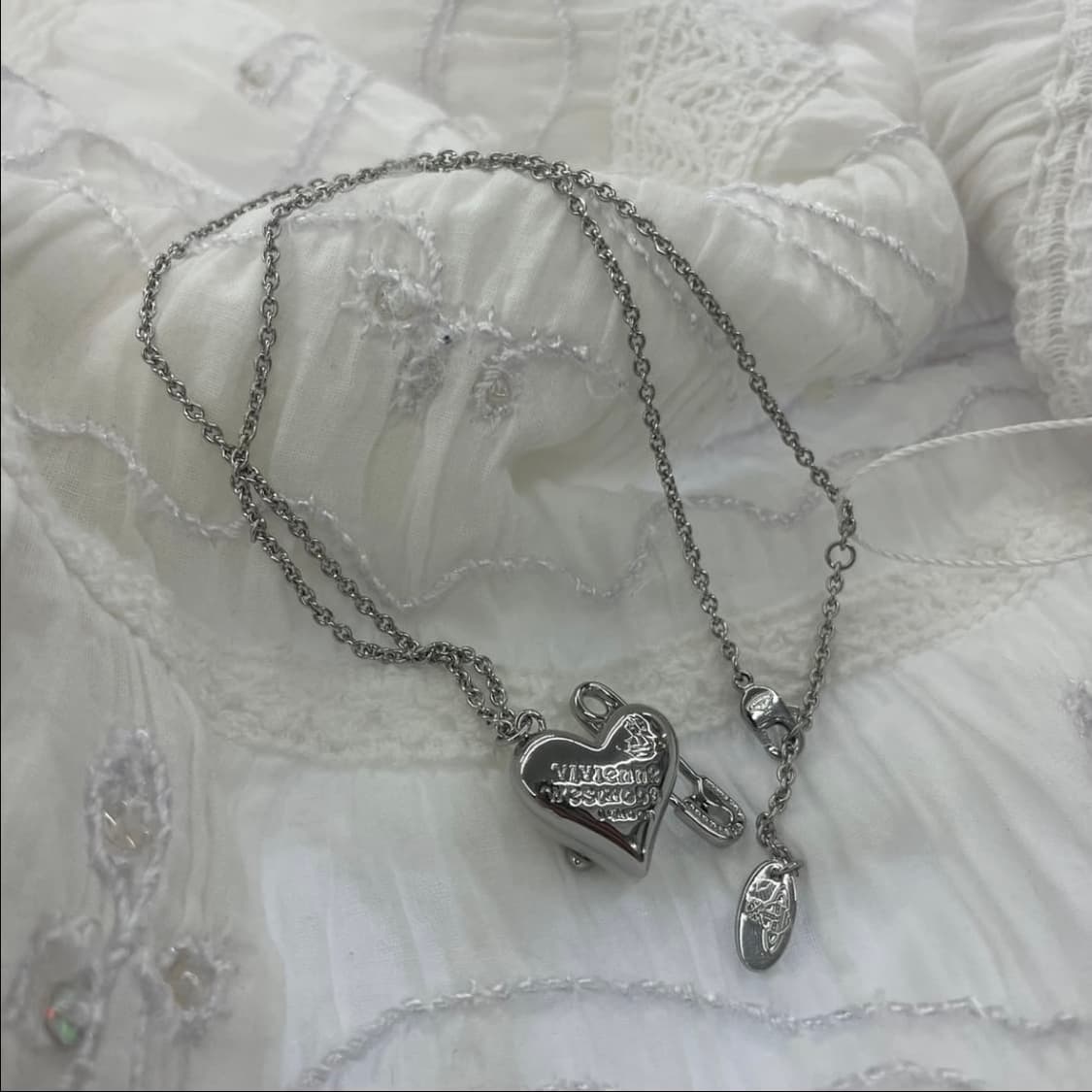 비비안웨스트우드 아카이브 오리에타 하트 orb 팬던트 목걸이 상품이미지2