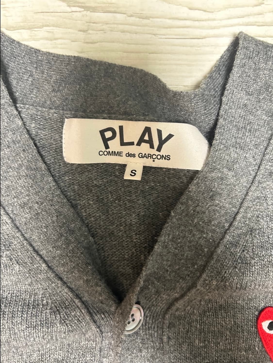 꼼데가르송 플레이 가디건 S (정품) 상품이미지4