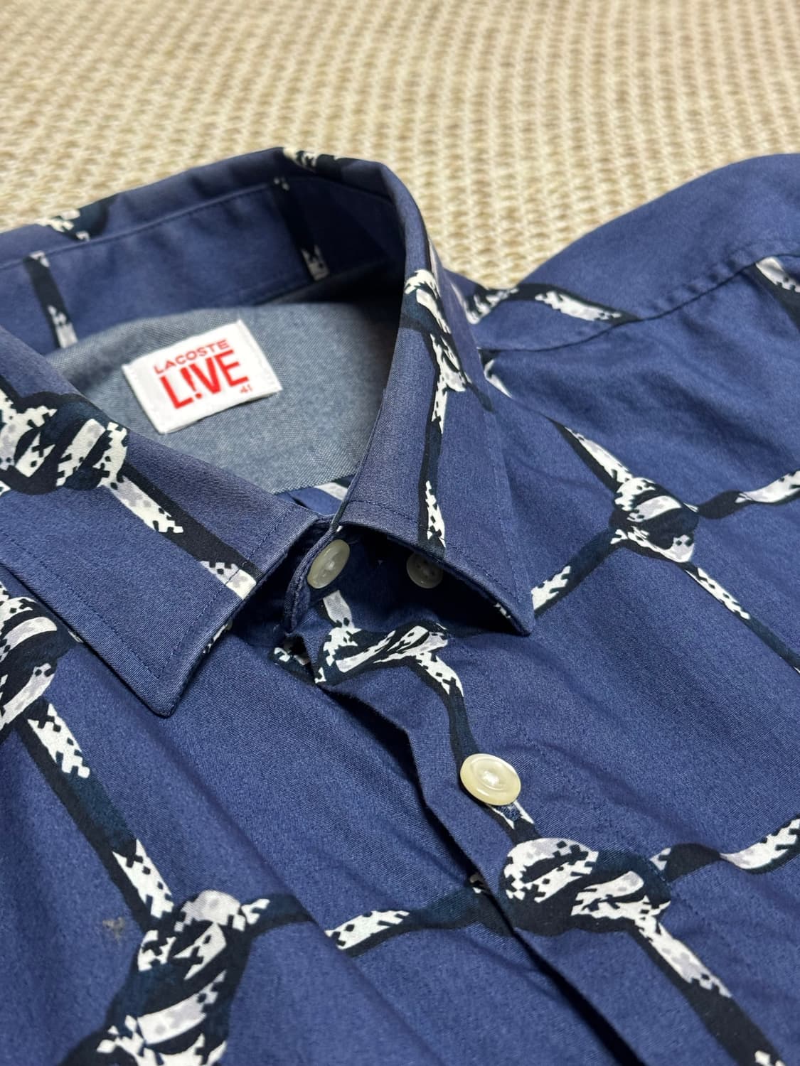 라코스테 라이브 AOP 셔츠 41사이즈 상품이미지3