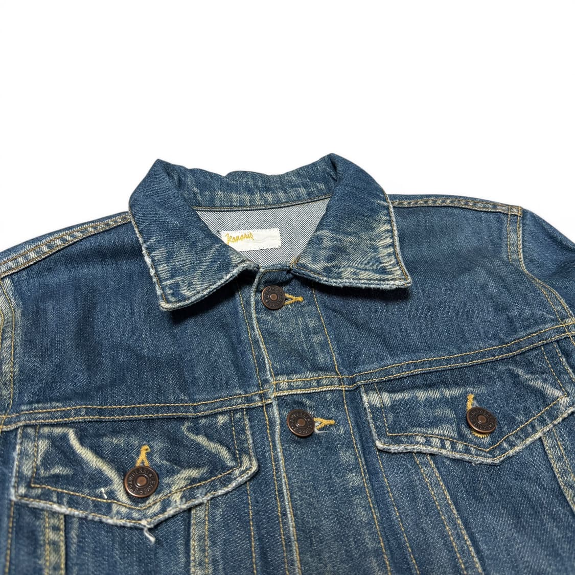 Vintage Washed Denim Trucker Jacket 상품이미지2