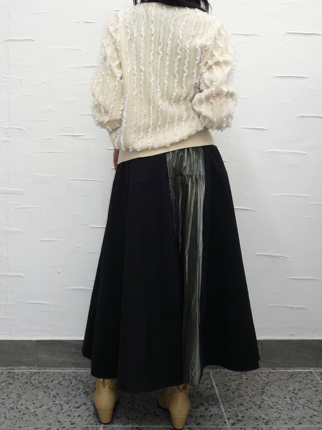 shine lined skirt 상품이미지3