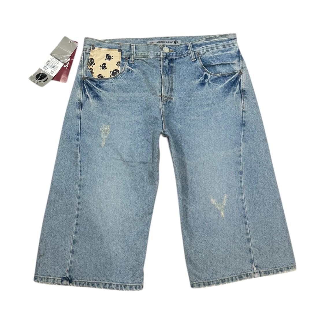 리바이스 엔지니어드 스컬 해골 Y2K 데님 반바지 34 상품이미지2