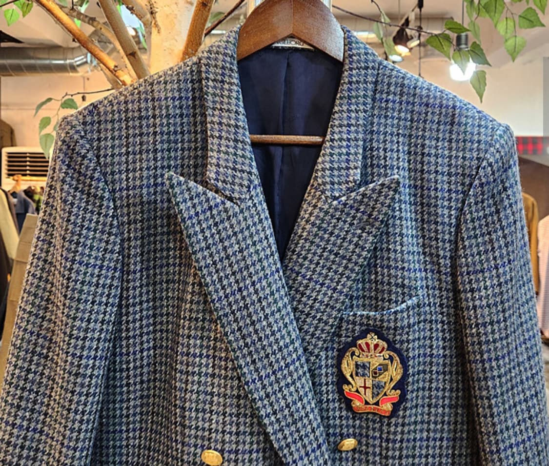 잉게보르그 by 핑크하우스 와펜 체크 더블 버튼 빈티지 자켓 상품이미지2