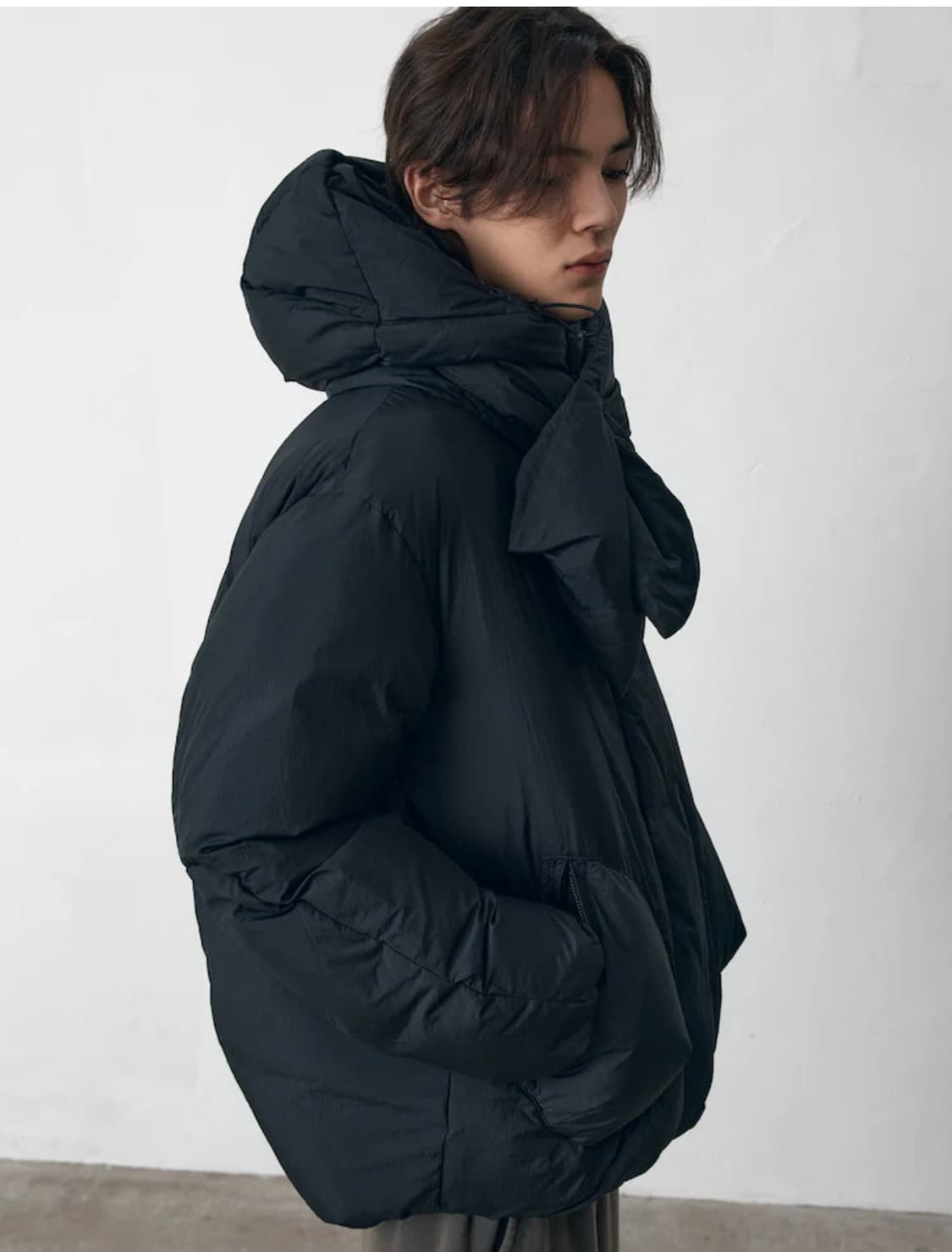 비이커 Muffler Down Puffer - Navy 상품이미지1
