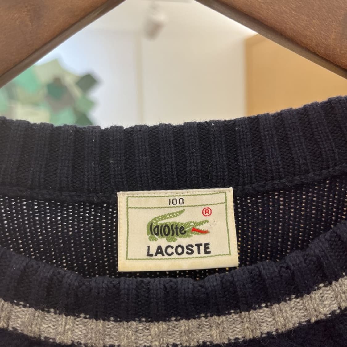 라코스테 올드스쿨 레트로 캐주얼 꽈배기 케이블 니트 100 C10706 상품이미지5