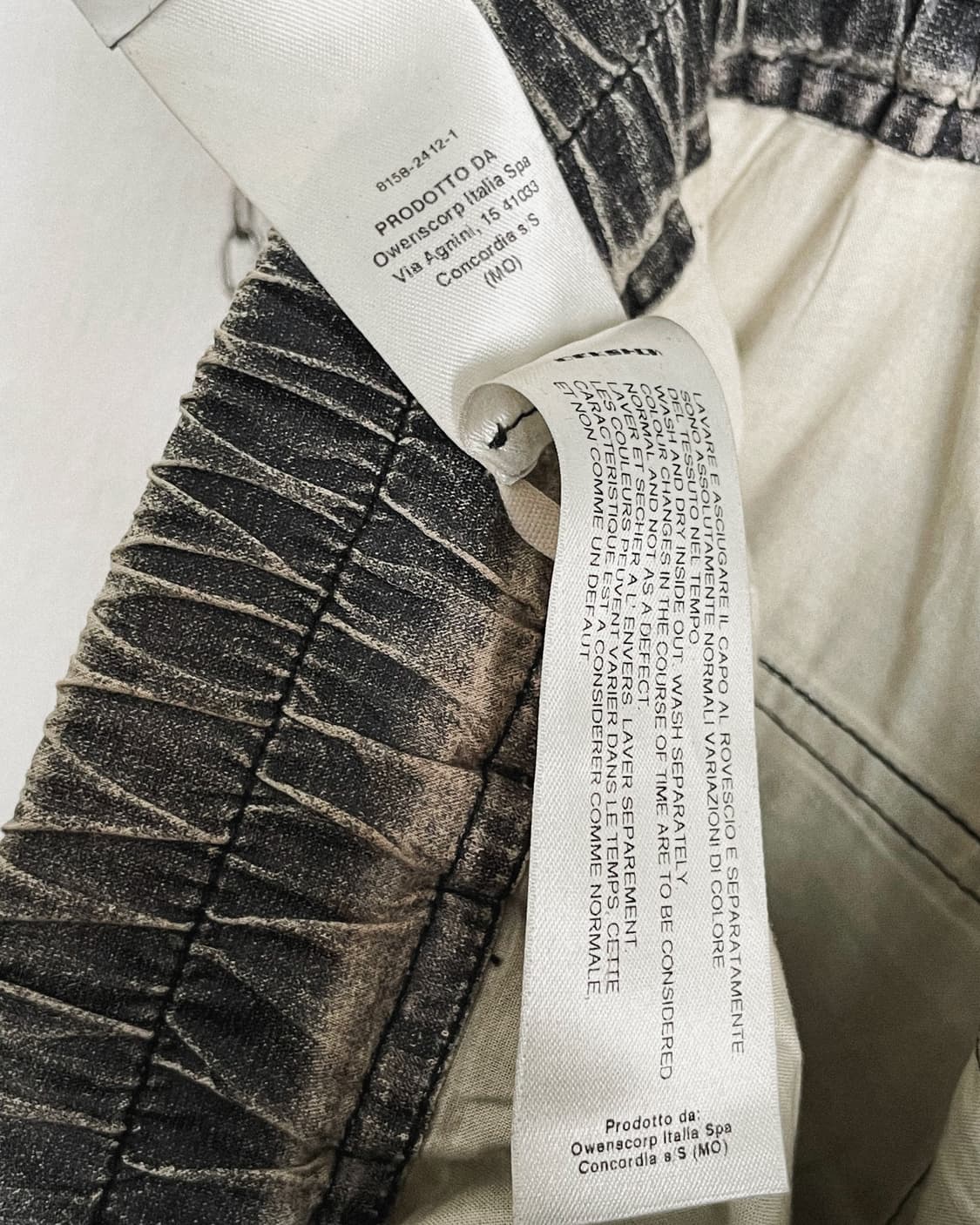 릭오웬스 왁스코팅 크리치 카고팬츠 상품이미지9