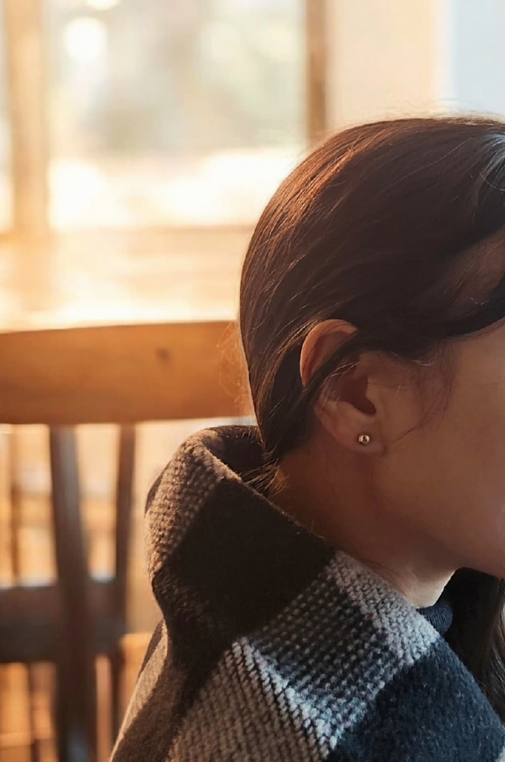 14k 골드 금 볼 귀걸이 상품이미지3