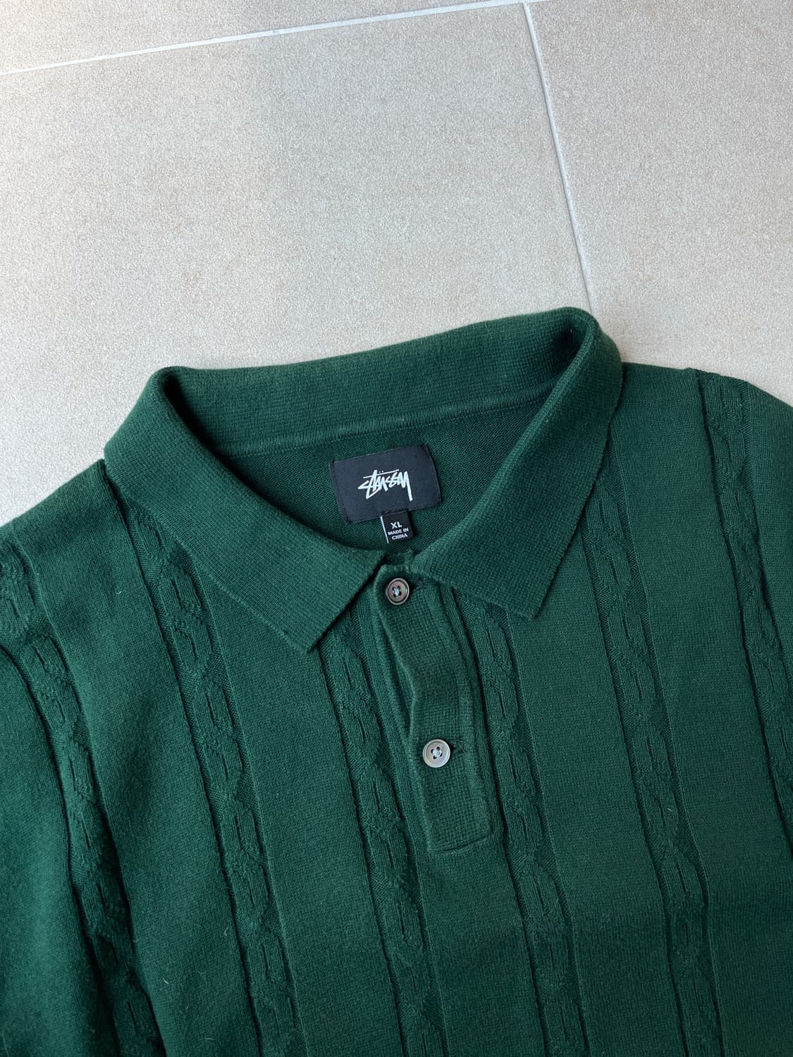 Stussy cable knit polo shirt 상품이미지3