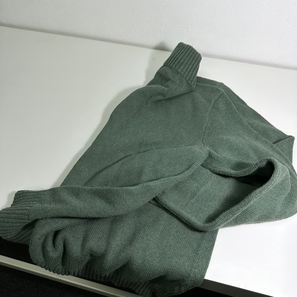 95-100 폴로 랄프로렌 녹차 면 반집업니트 상품이미지5