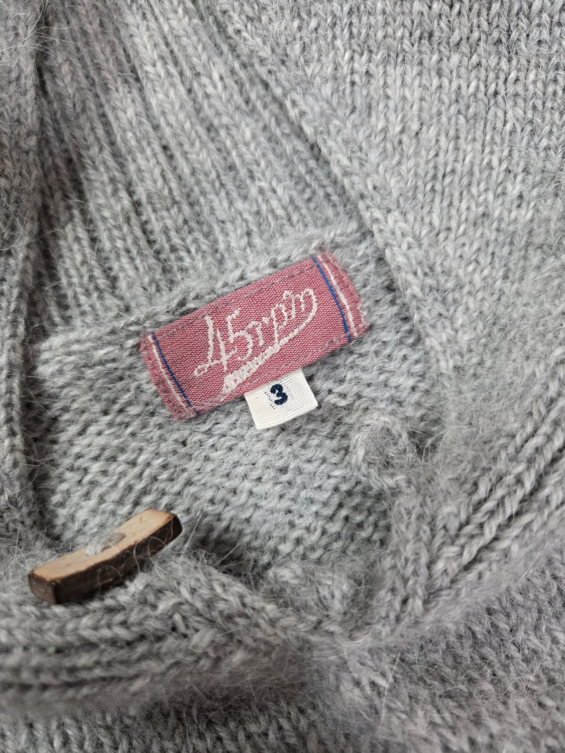 45RPM 라이트 그레이 하이넥 짜임 니트 상품이미지8