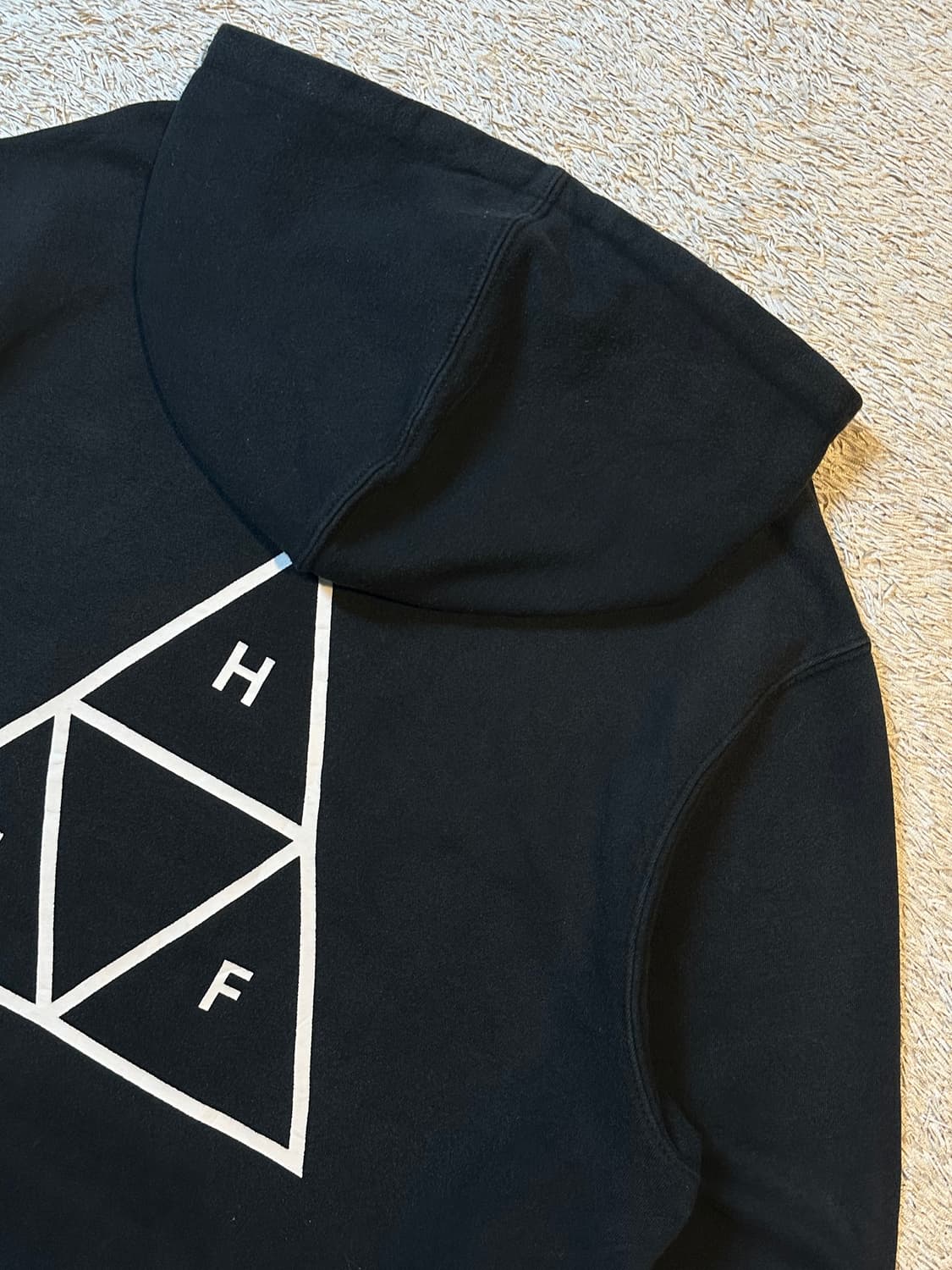 허프 HUF 백로고 후드티 블랙 상품이미지4