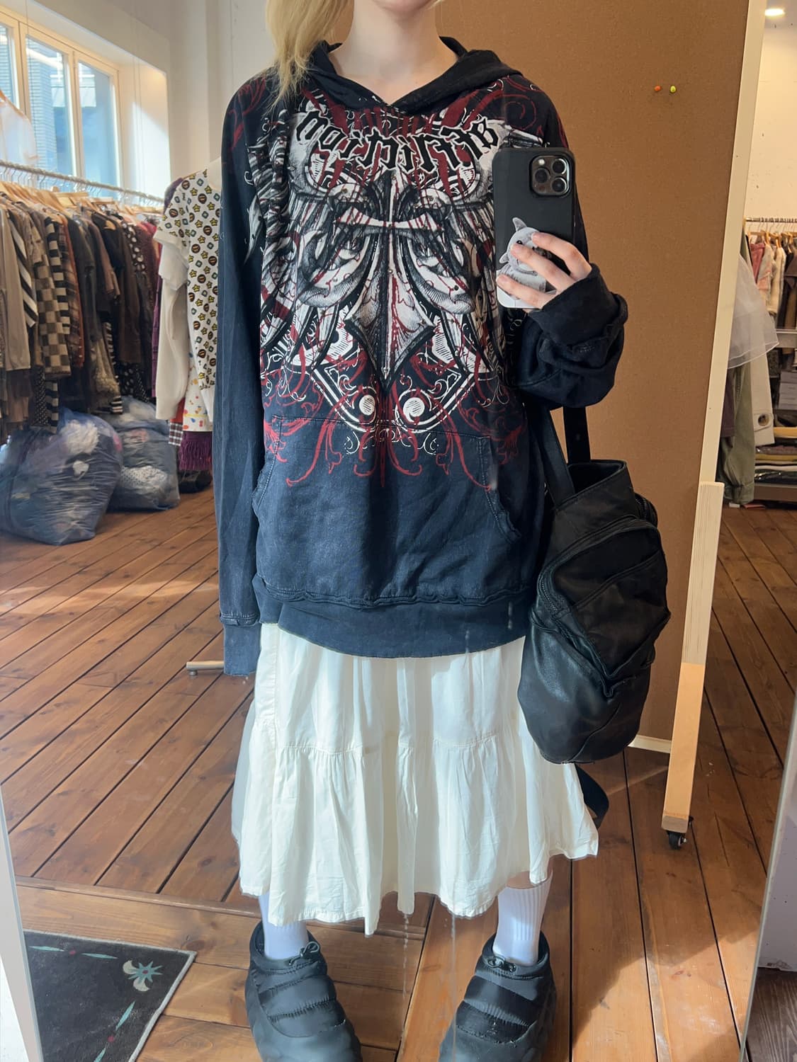 Affliction 블랙 펑크 후드티 상품이미지3