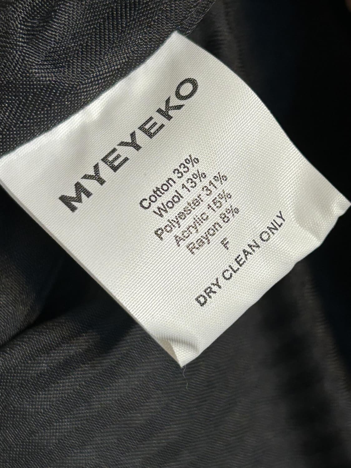 MYEYECO 하이넥 울 블렌드 숏 자켓 상품이미지7