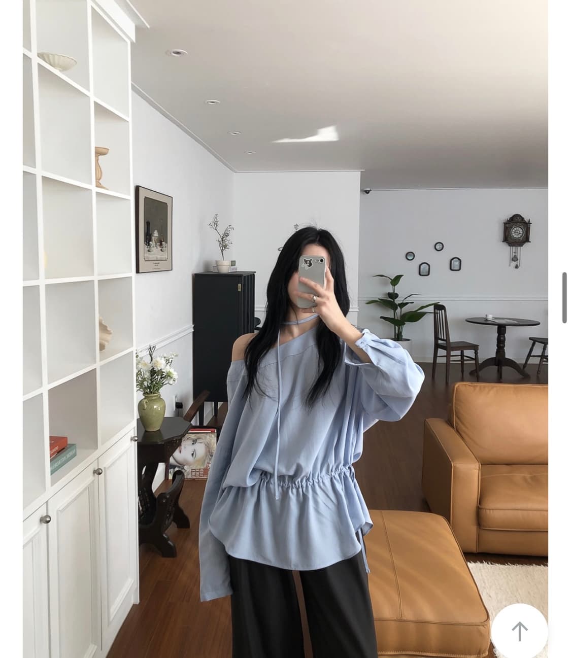 오프숄더 스트링 블라우스 상품이미지3