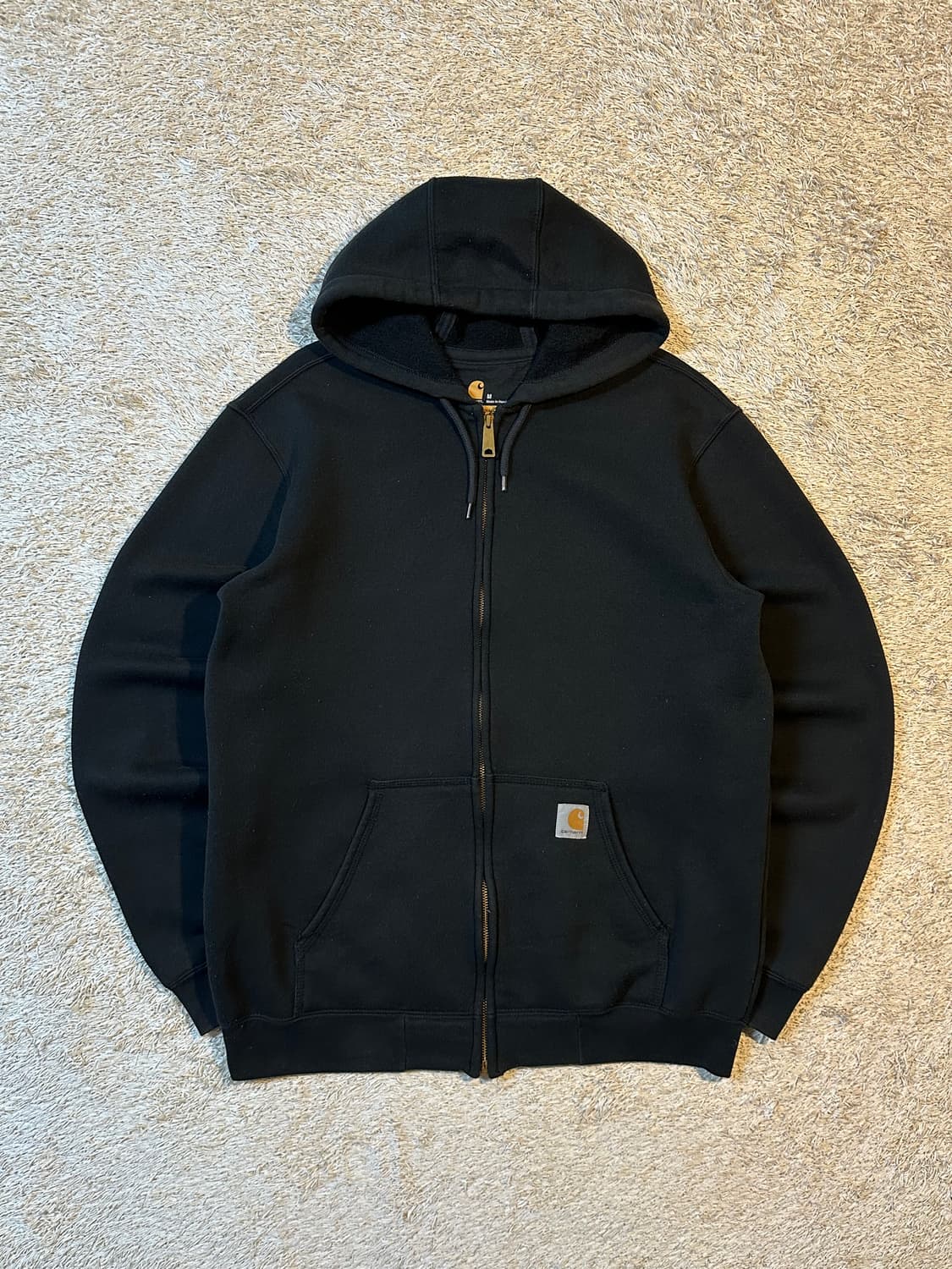 칼하트 CARHARTT 루즈핏 미드웨이트 후드집업 블랙 상품이미지1