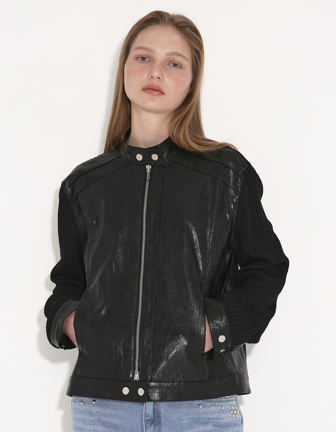 polysooem 폴리수엠 바이커 자켓 상품이미지1