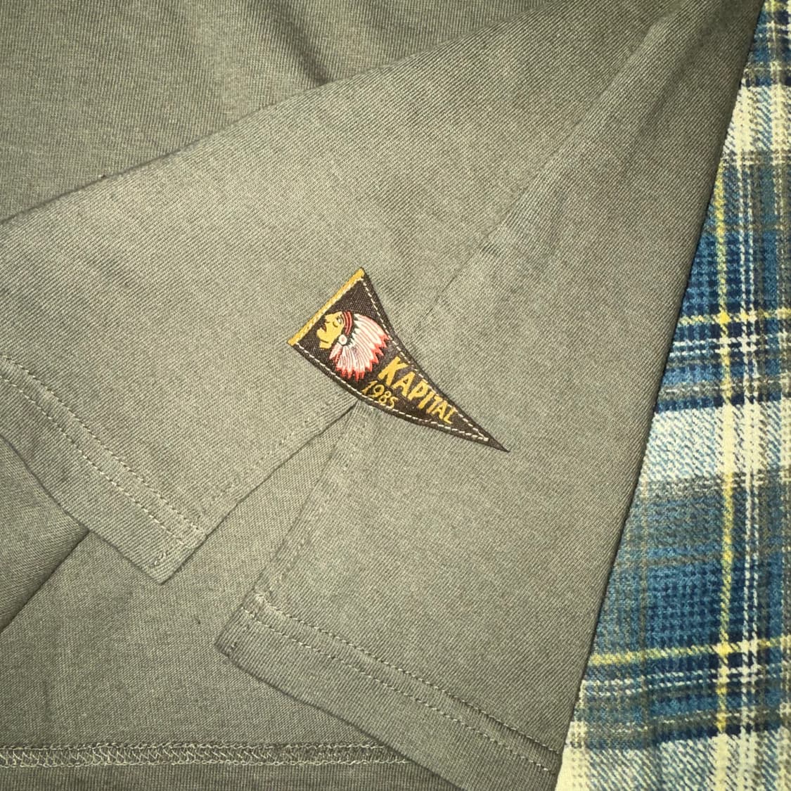 캐피탈 20 저지 패넌트 티셔츠 3 플래그 카키 XL 상품이미지4