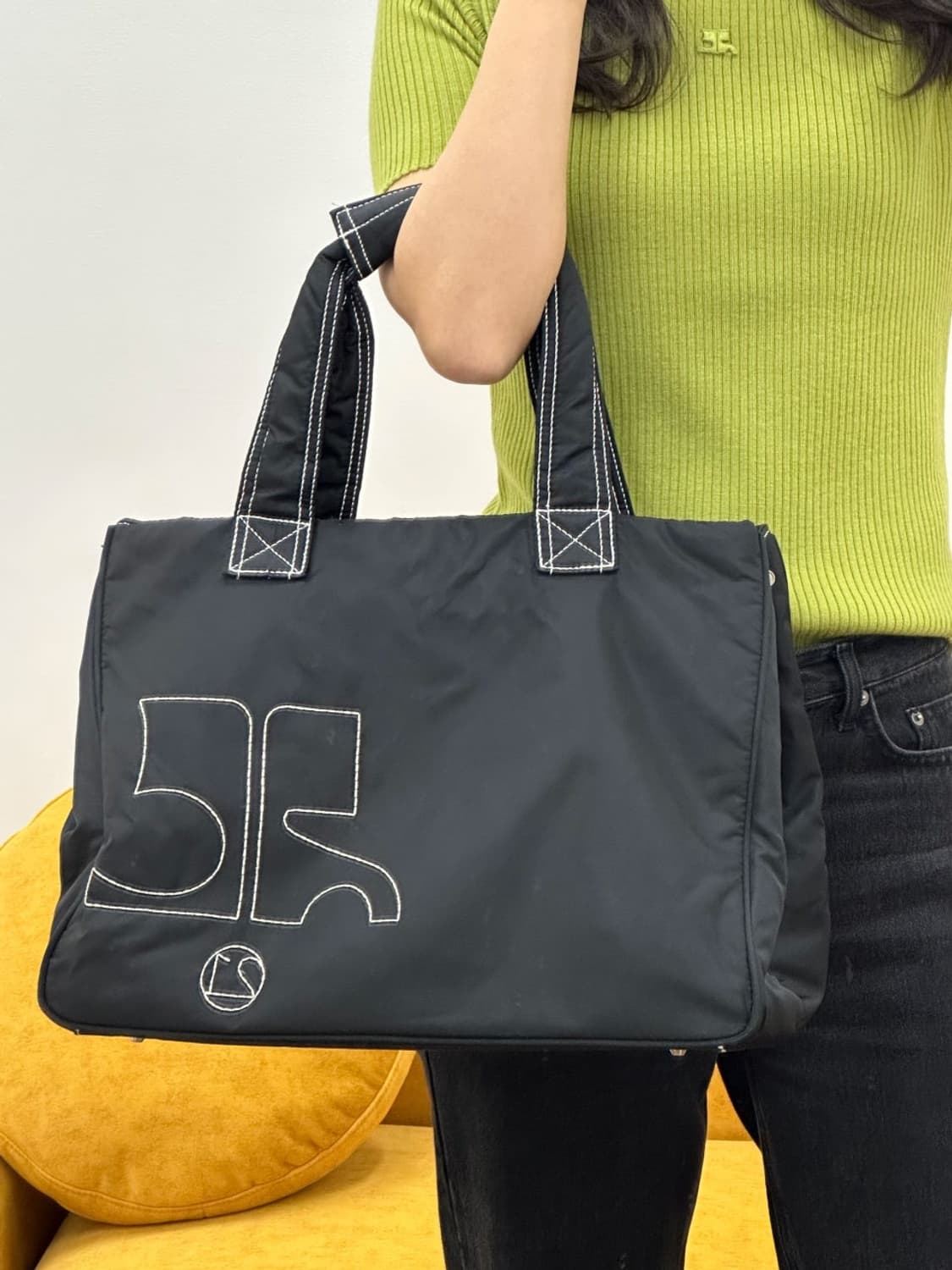 courreges / 꾸레쥬 스티치 빅 로고 숄더백 상품이미지10