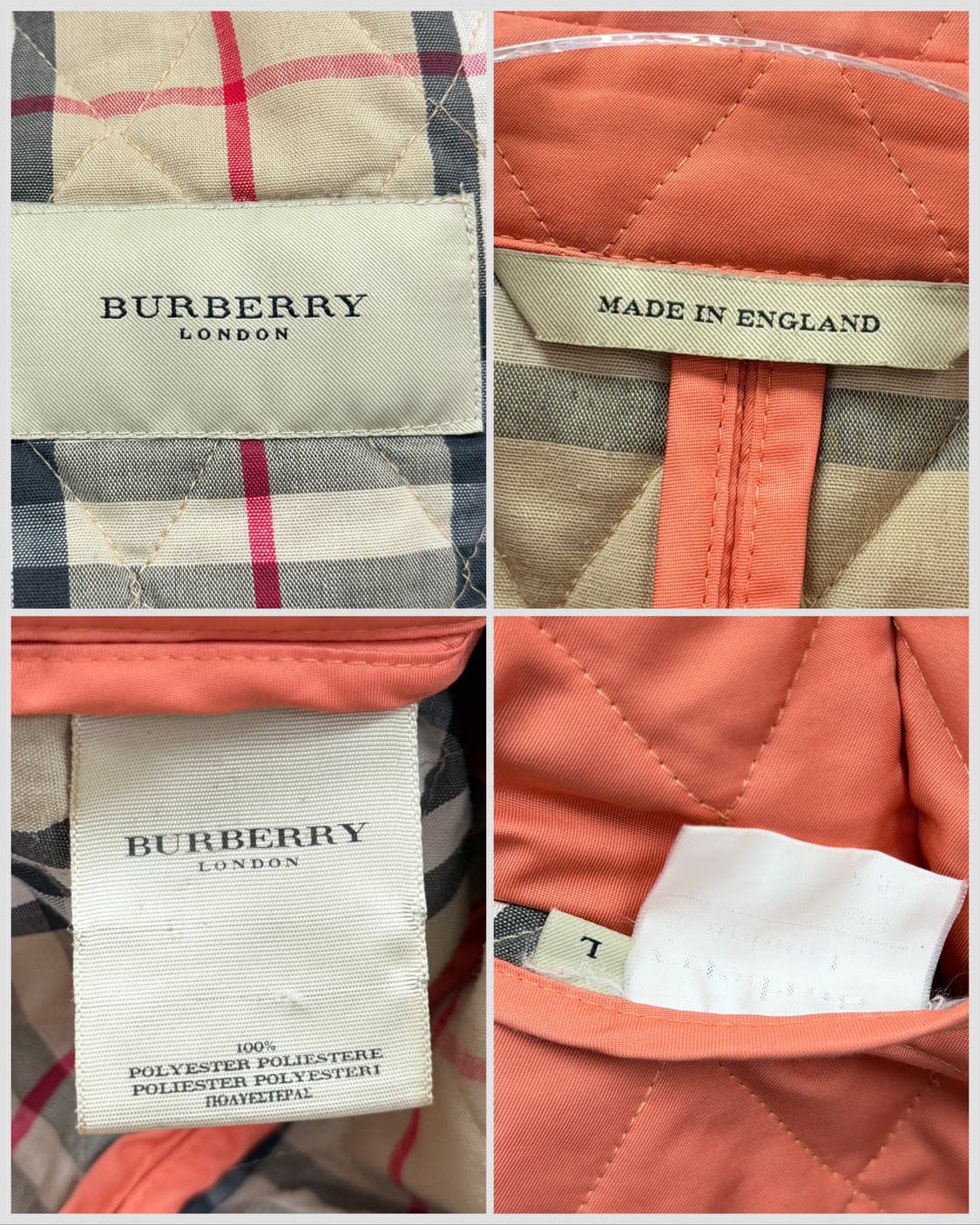 버버리 런던 노바 체크 퀼팅 자켓 상품이미지5