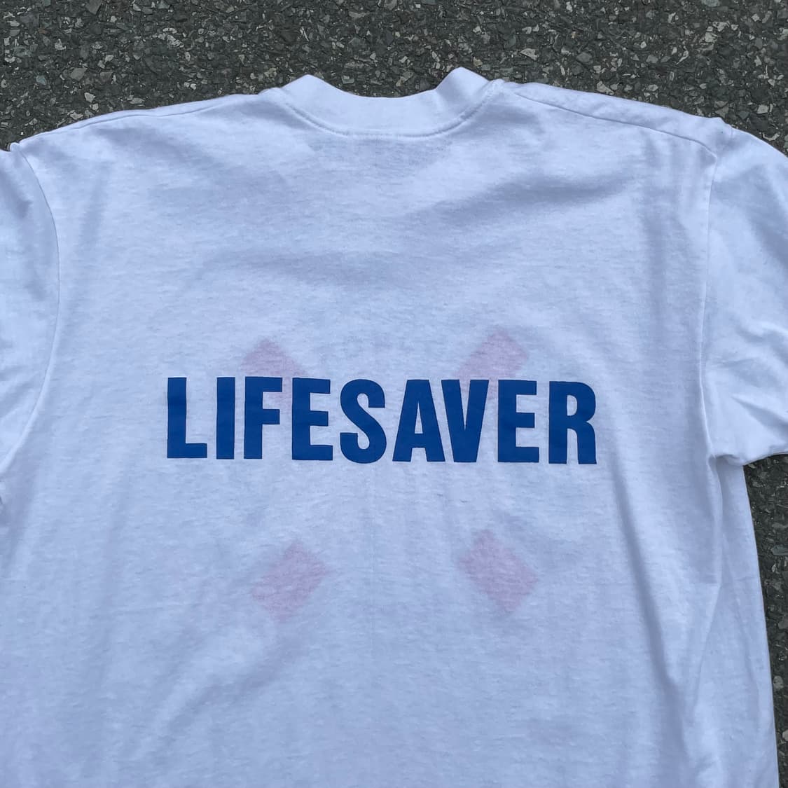 90‘s 미국 제조 빈티지 화이트 프린팅 반팔티 상품이미지6