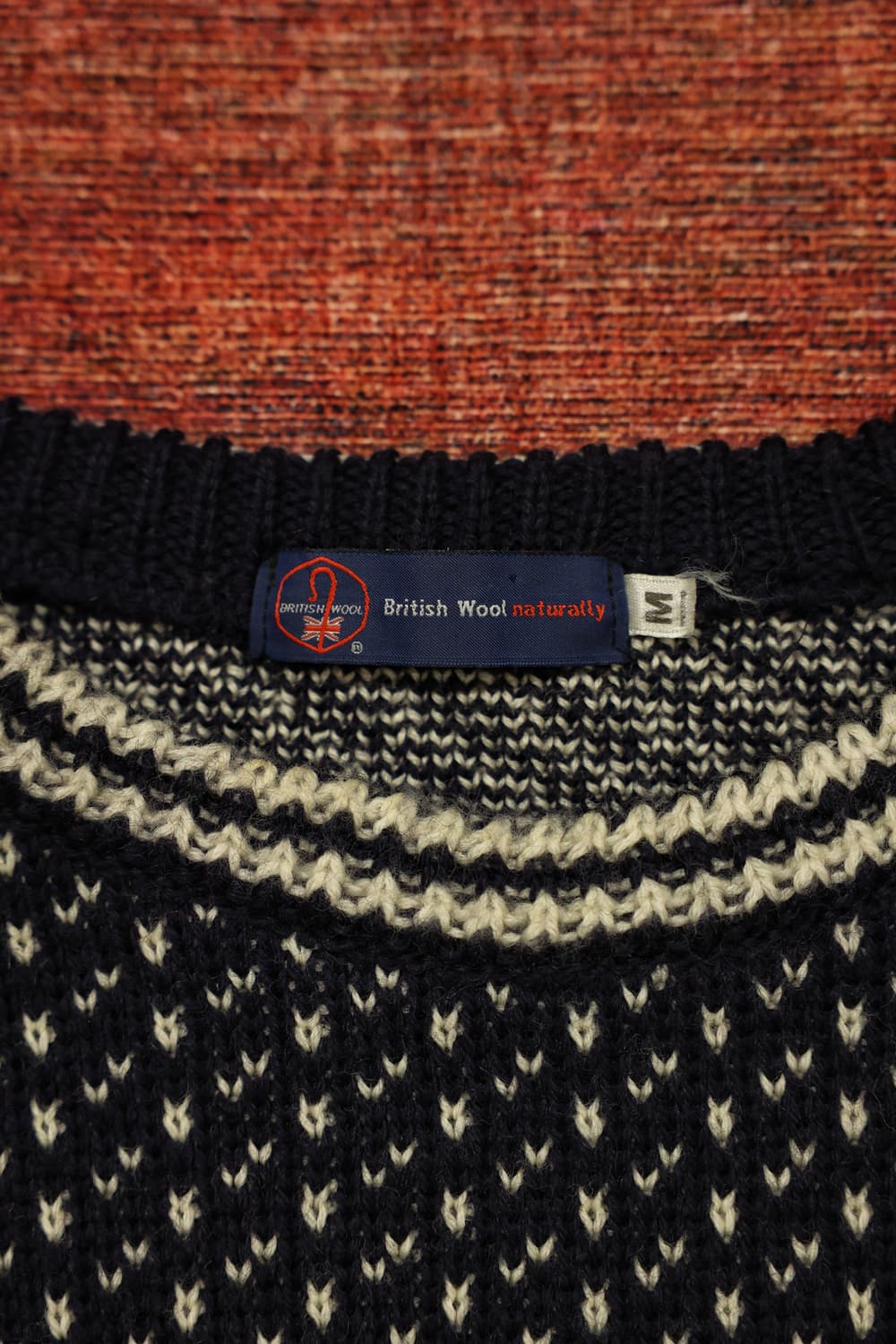 80~90s 빈티지 브리티쉬 버드아이 울 니트 판매 상품이미지6