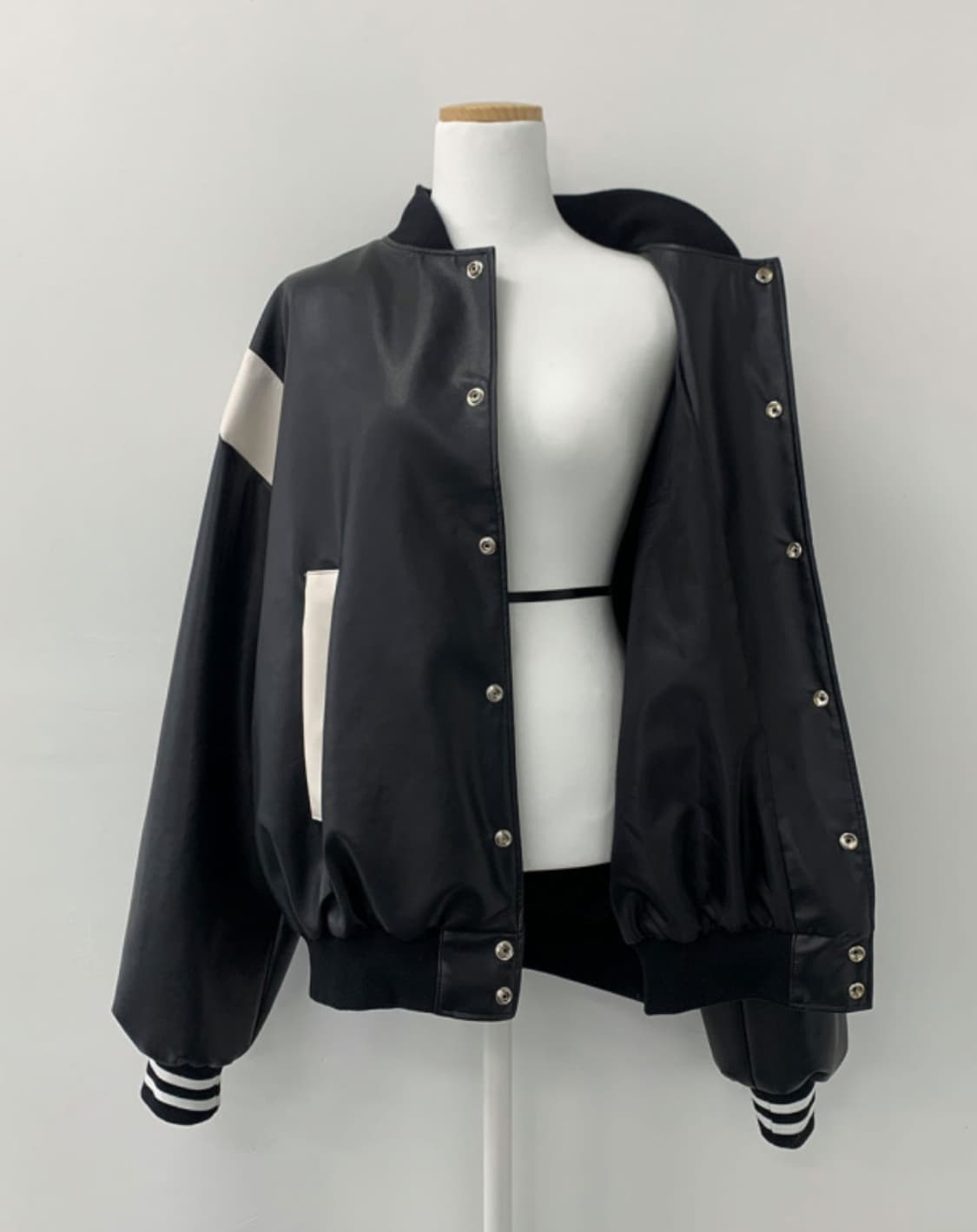 항공점퍼 바시티 레더자켓 상품이미지2