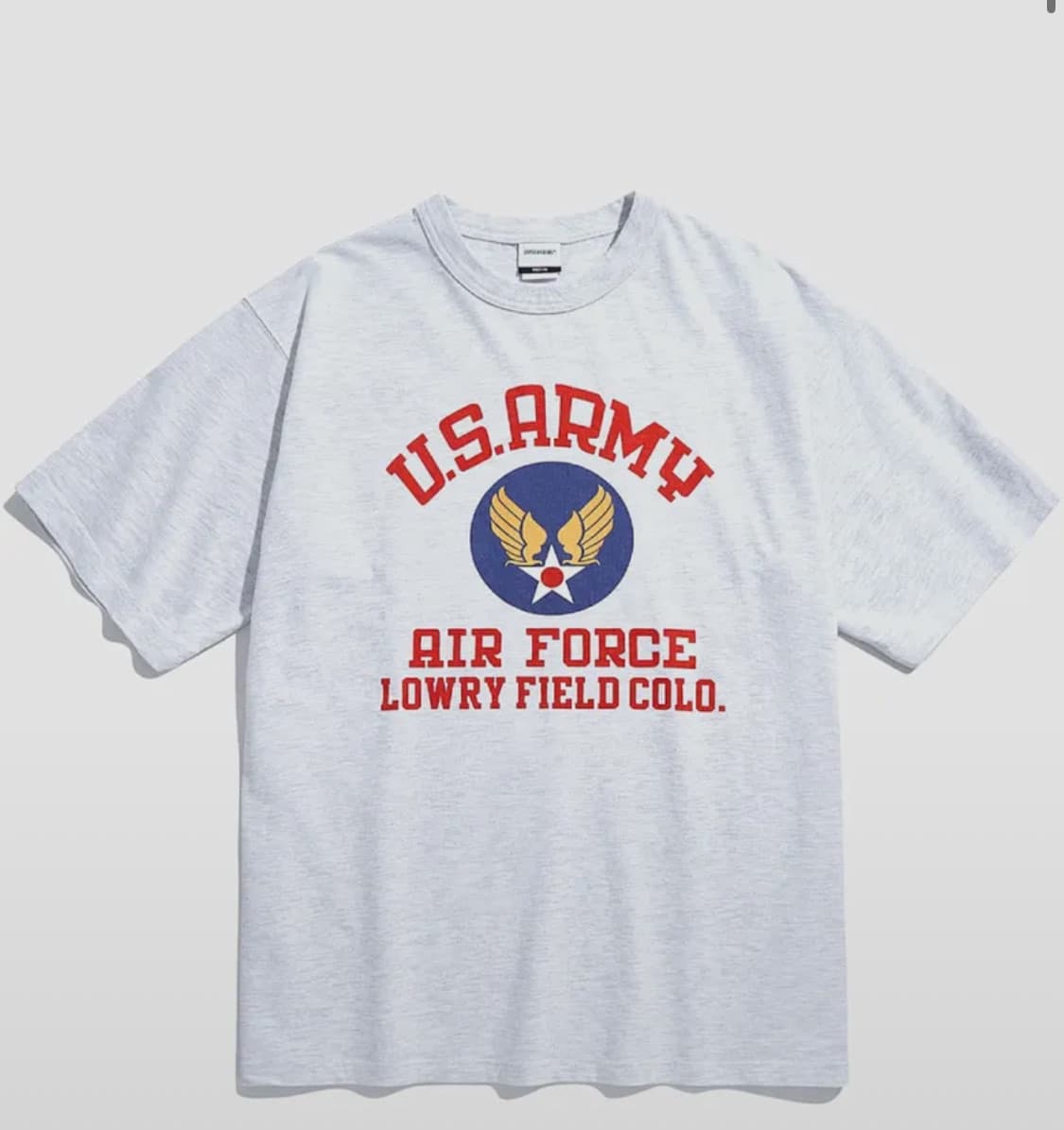 [시즌오프] (L) 아웃스탠딩 U.S.ARMY 반팔 티셔츠 멜란지 그레이 상품이미지1