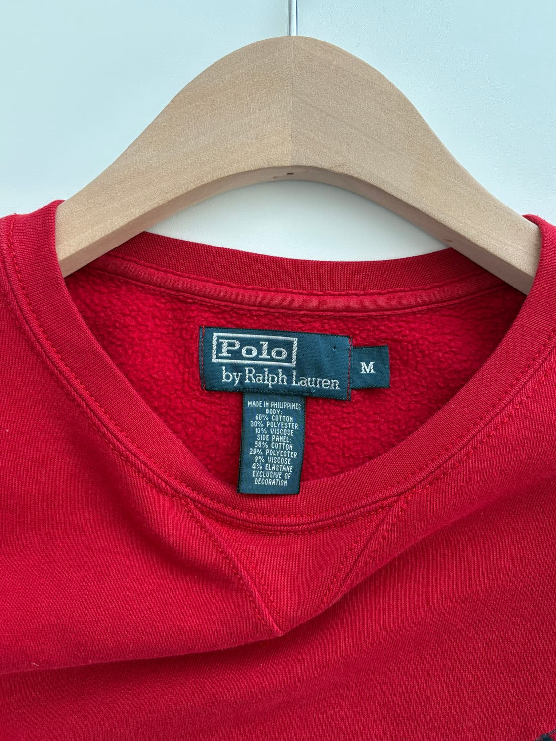 Polo 폴로 랄프로렌 레드컬러 코튼 맨투맨 상품이미지6