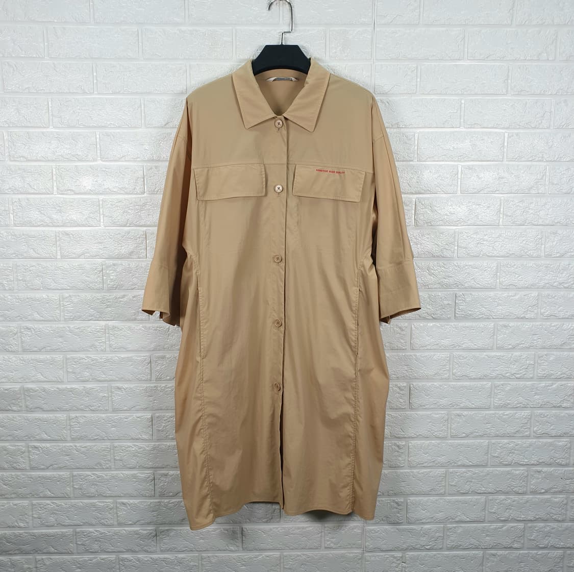 [55-66]쥬시쥬디 롱 셔츠형 원피스 겸 자켓 상품이미지2